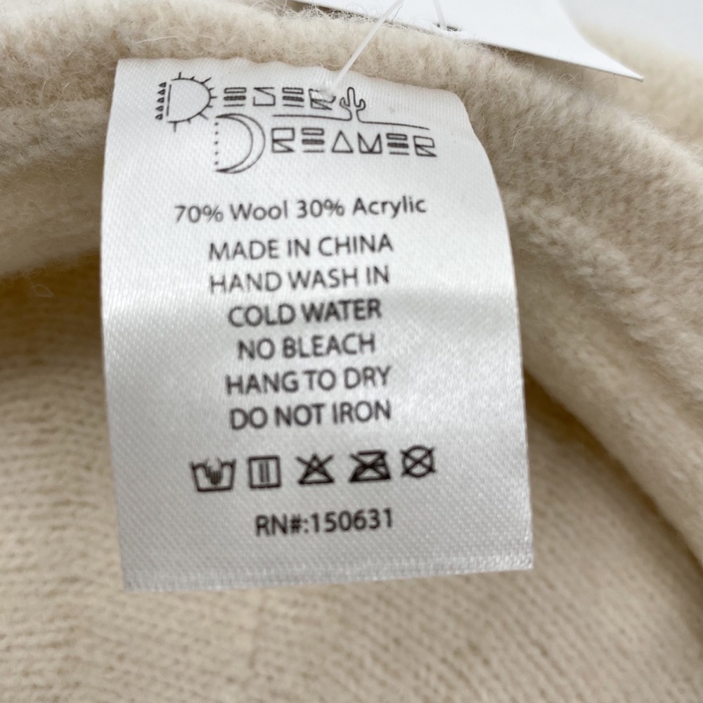 DESERT DREAMER Barbed Wire Rose White Beret - Picture 7 of 8